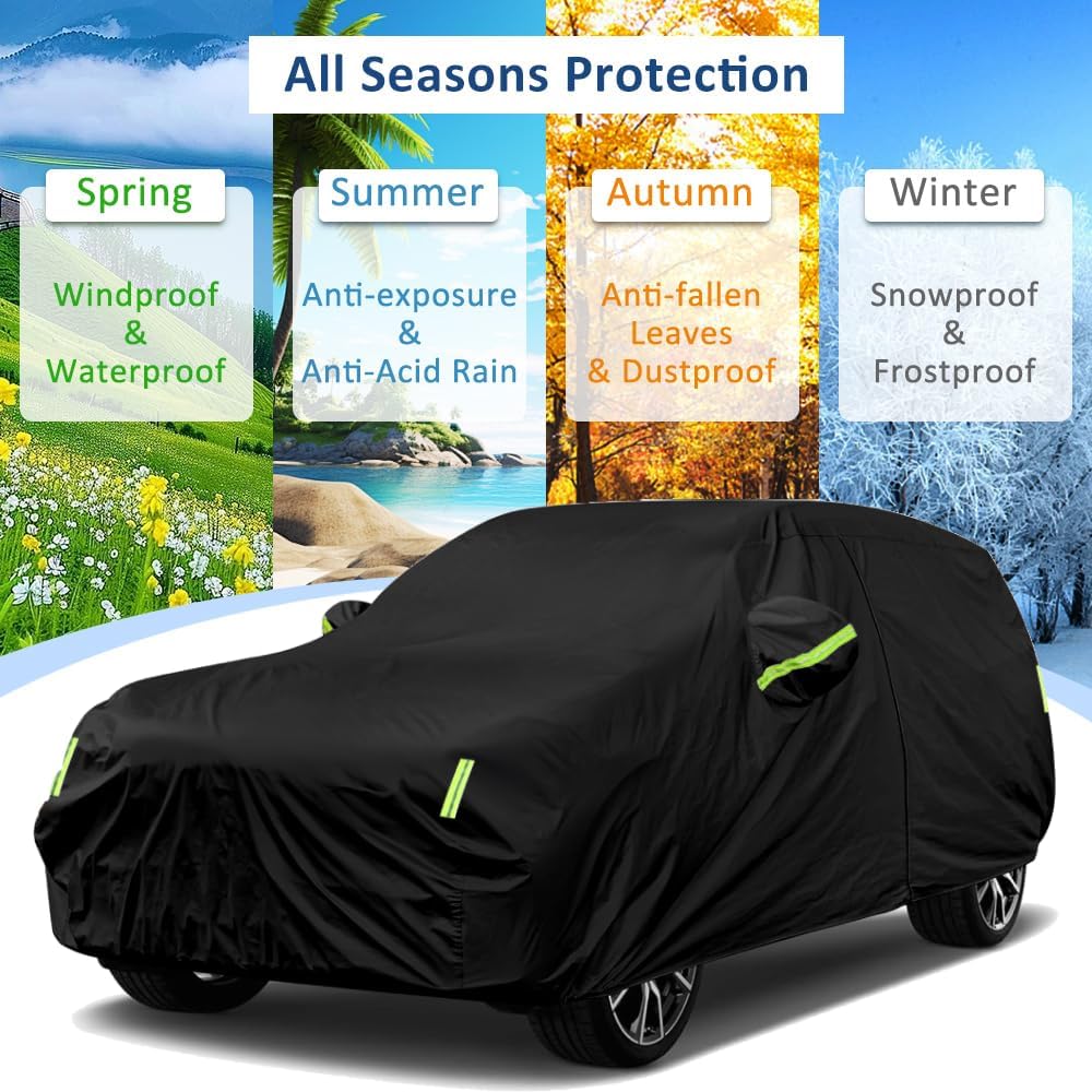 Thumbnail 1 de Sailnovo Heavy Duty SUV Car Cover: Universal 191-200 inches, All-Weather Waterproof with Zipper Access