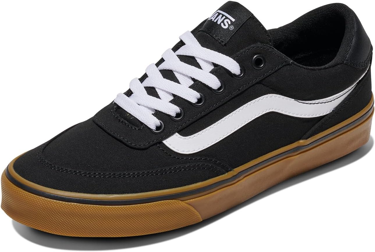 Detalle de Vans Homme Brooklyn LS Zapatilla Black and Gum (42 EU) – Zapatillas de lona estilo atemporal