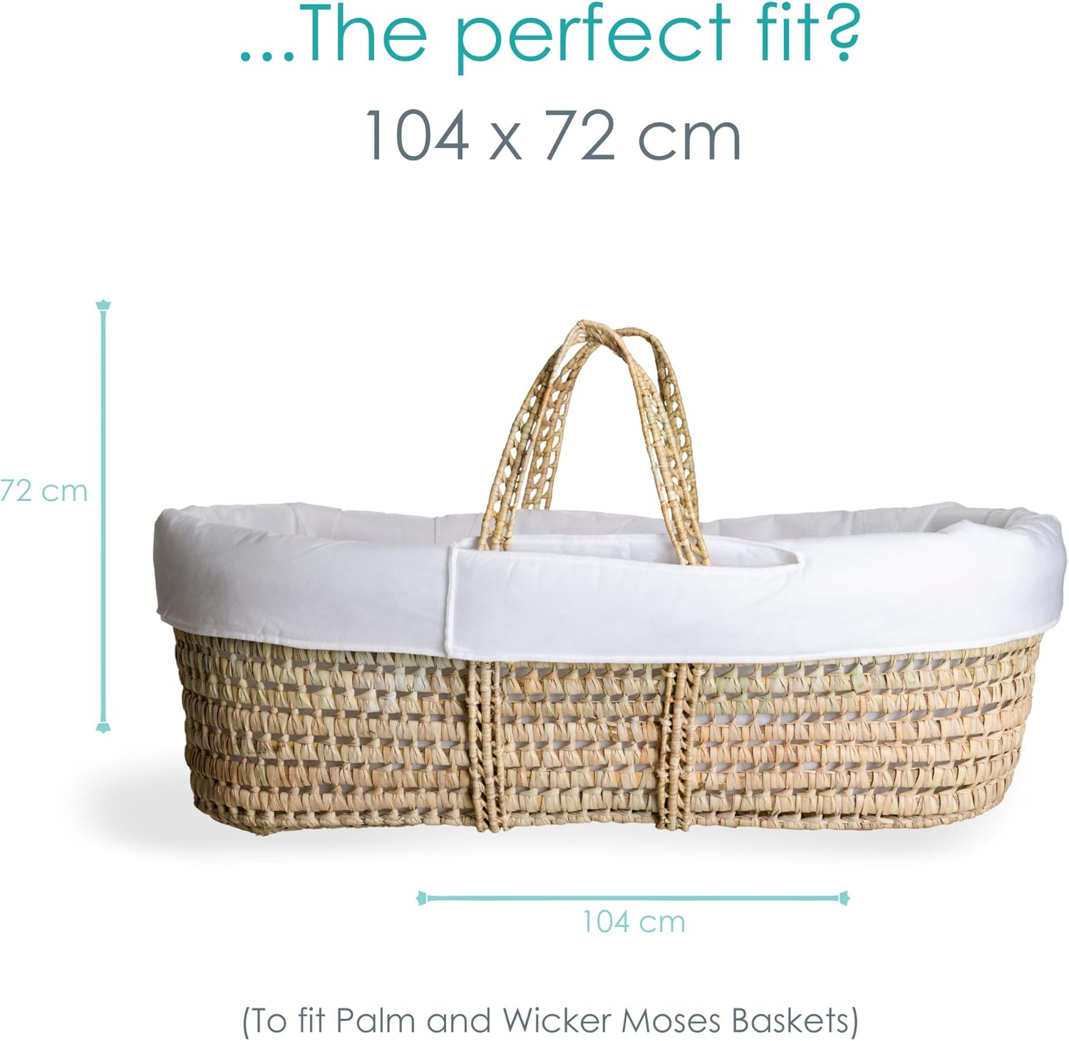 Detalle de Clair de Lune Quilted Liner for Moses Baskets (White)
