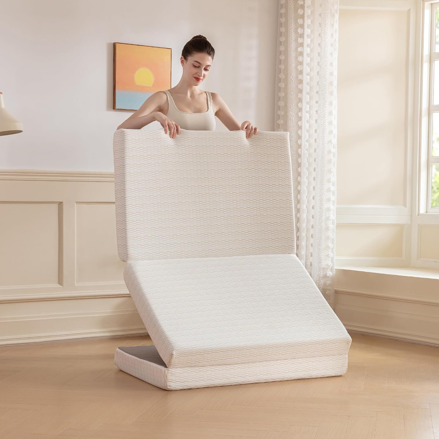 Detalle de MLILY Tri-Fold Mattress, 4-Inch