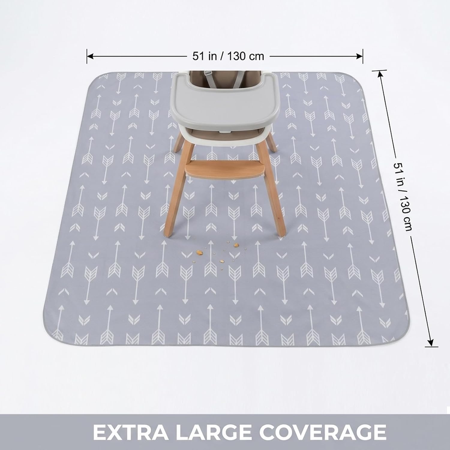 Thumbnail 1 de WOMUMON Baby Splat Mat 130x130cm – Waterproof, non-slip, washable under high chairs