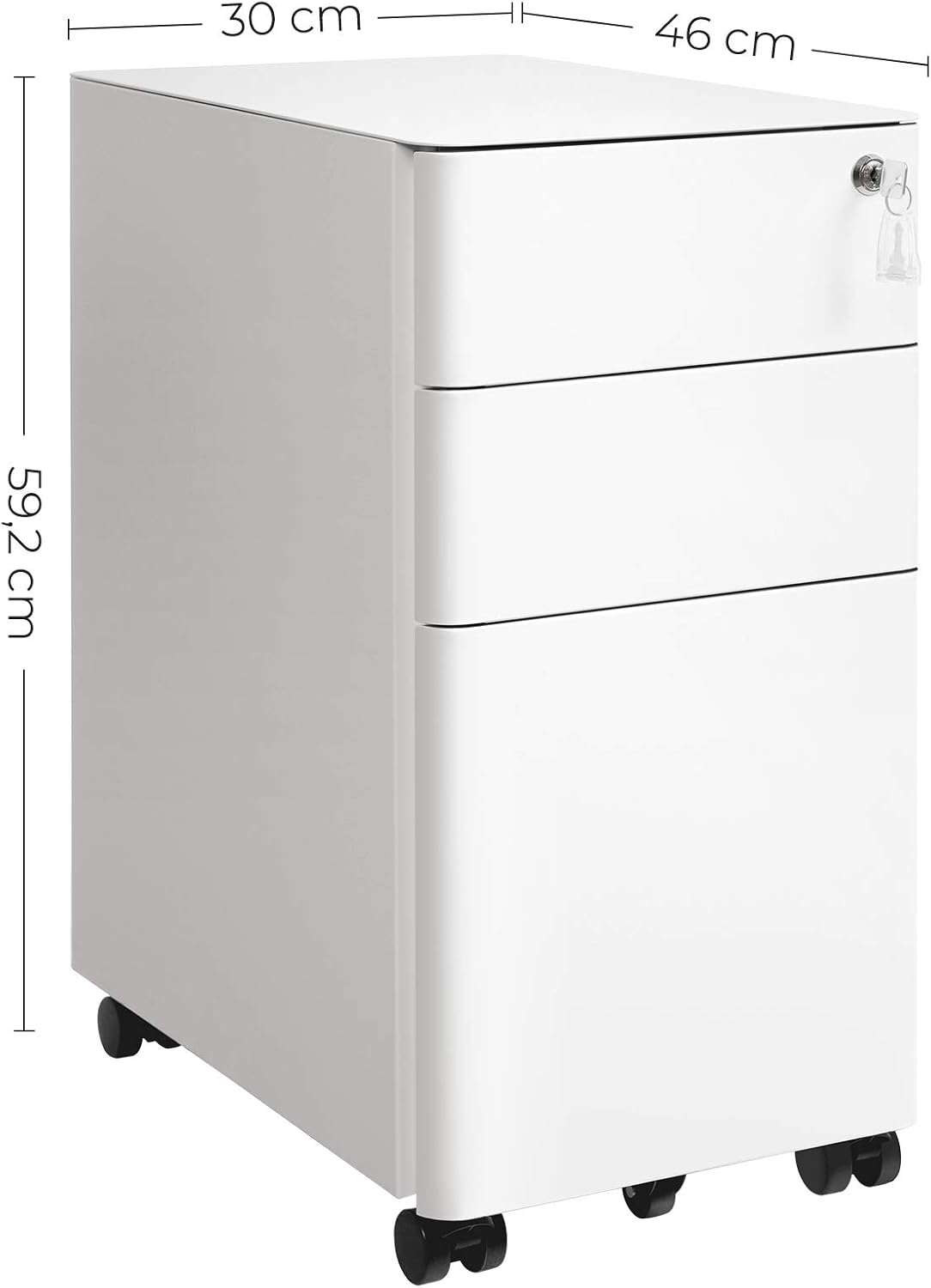 Thumbnail 2 de SONGMICS Cassettiera da ufficio 30×46×59,2 cm 🗄️