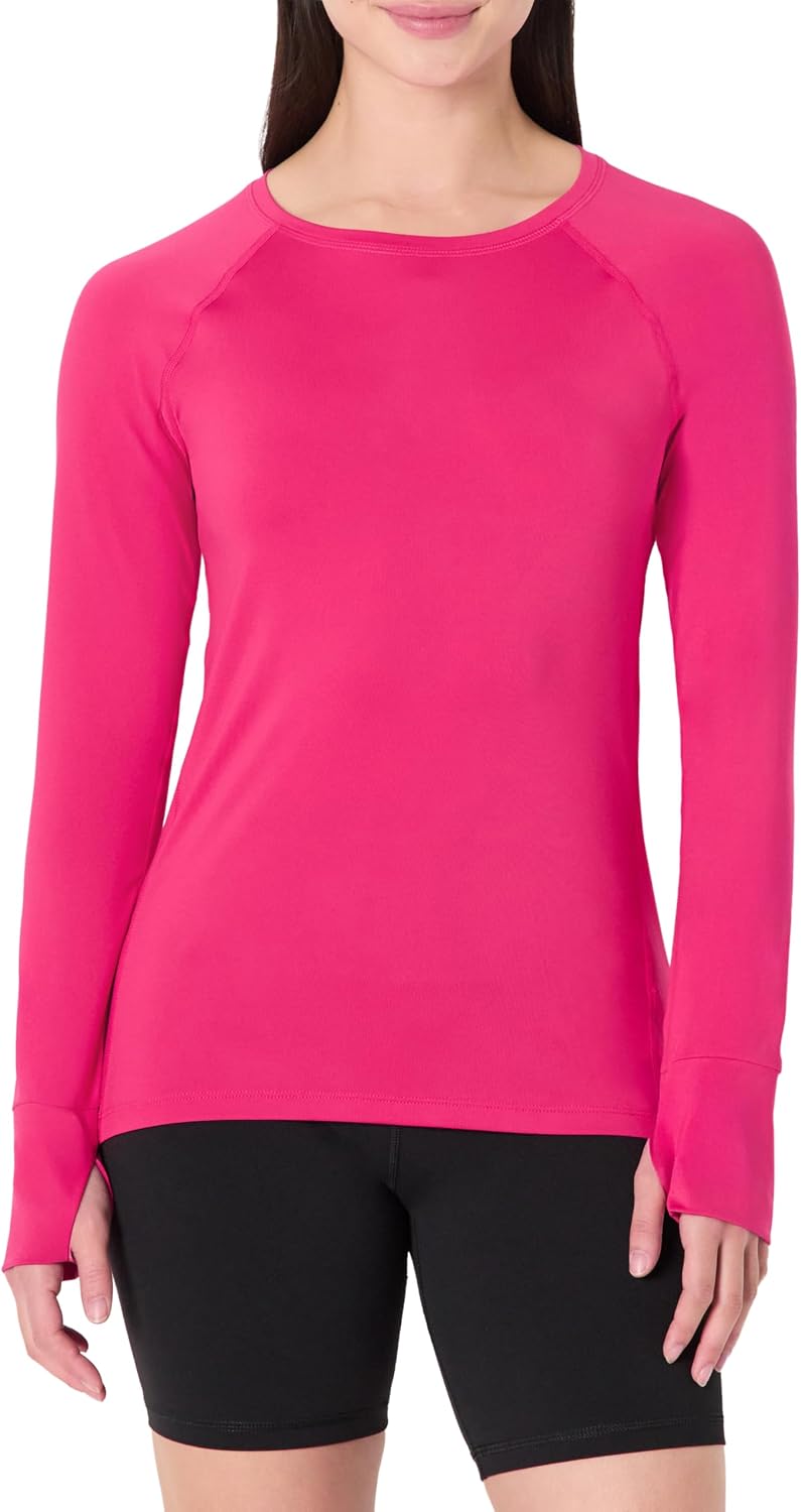 Detalle de Amazon Essentials Women's Active Quick Dry Tech Stretch Lightweight Long-Sleeve Crewneck T-Shirt