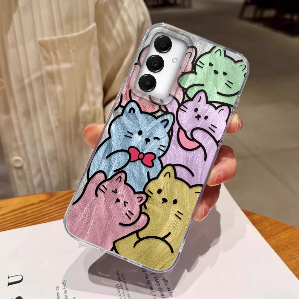 Thumbnail 6 de Tedyhulle Hülle für Samsung Galaxy A54 5G – Katzen-Muster, bunte Silikon-TPU-Schutzhülle