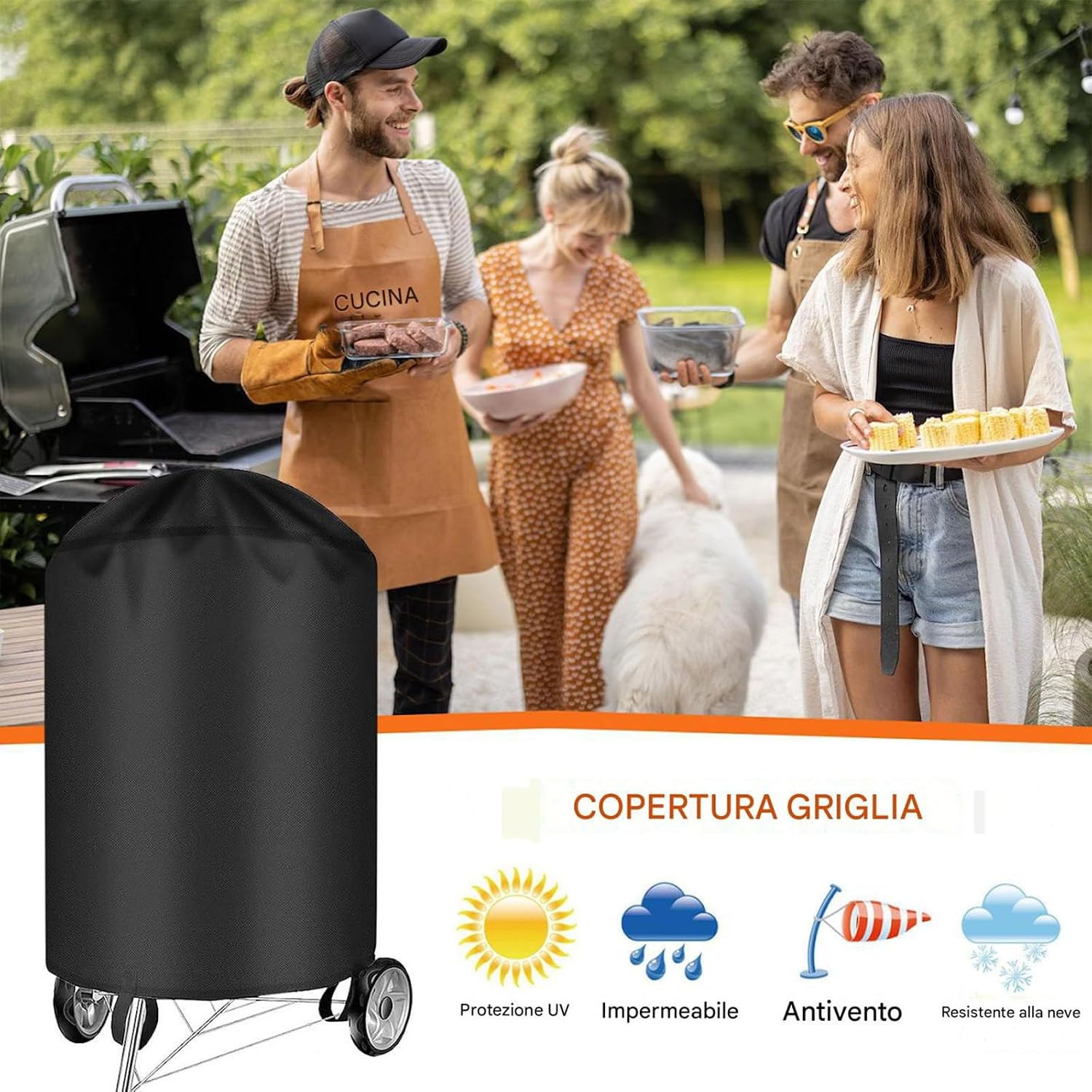 Detalle 2 de Telo copertura barbecue Weber 57 cm