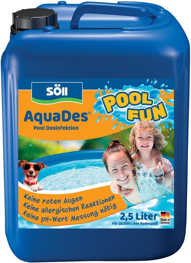 Detalle de Söll AquaDes 2,5 l – Pool-Desinfektion und Wasserpflege für hygienisches Wasser