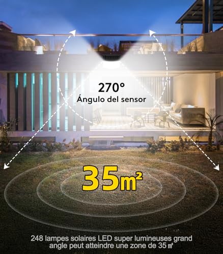 Thumbnail 6 de Lampe Solaire Extérieure Détecteur de Mouvement – 248 LED, CZHHMART
