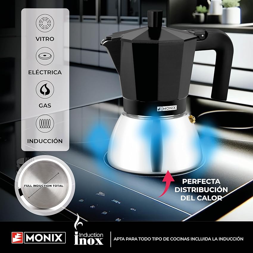 Thumbnail 3 de Monix Induction Inox Cafetera italiana 9 tazas