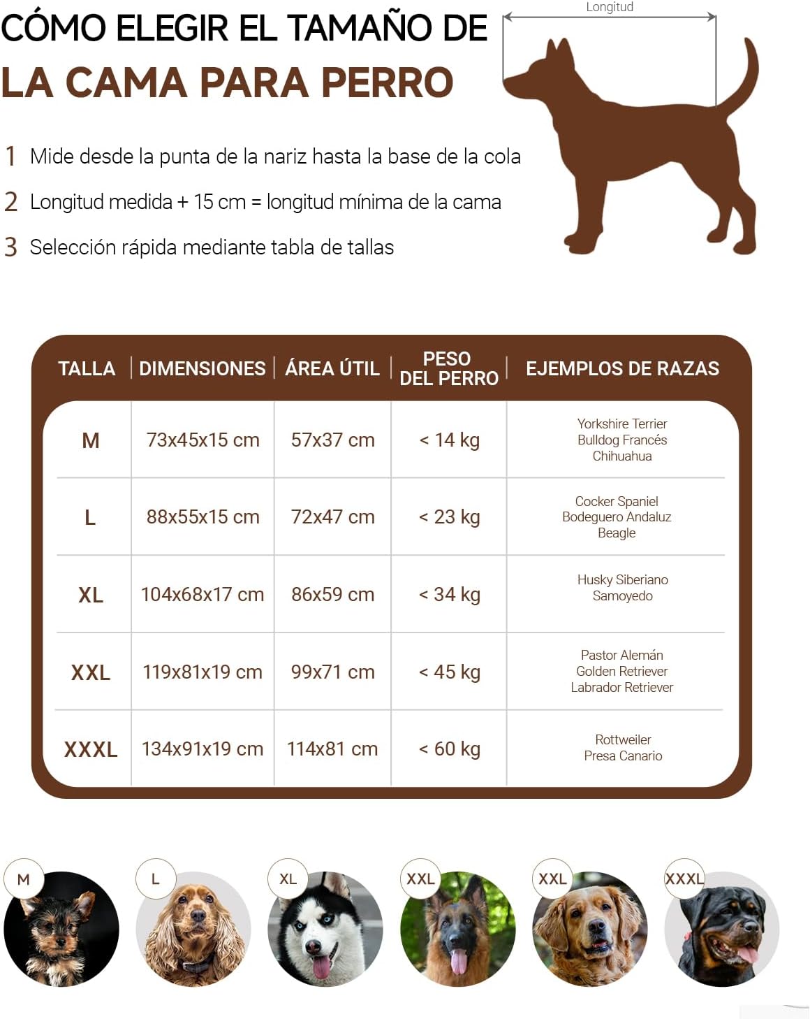 Thumbnail 5 de KSIIA Cama Ortopédica para Perros 88x55 cm