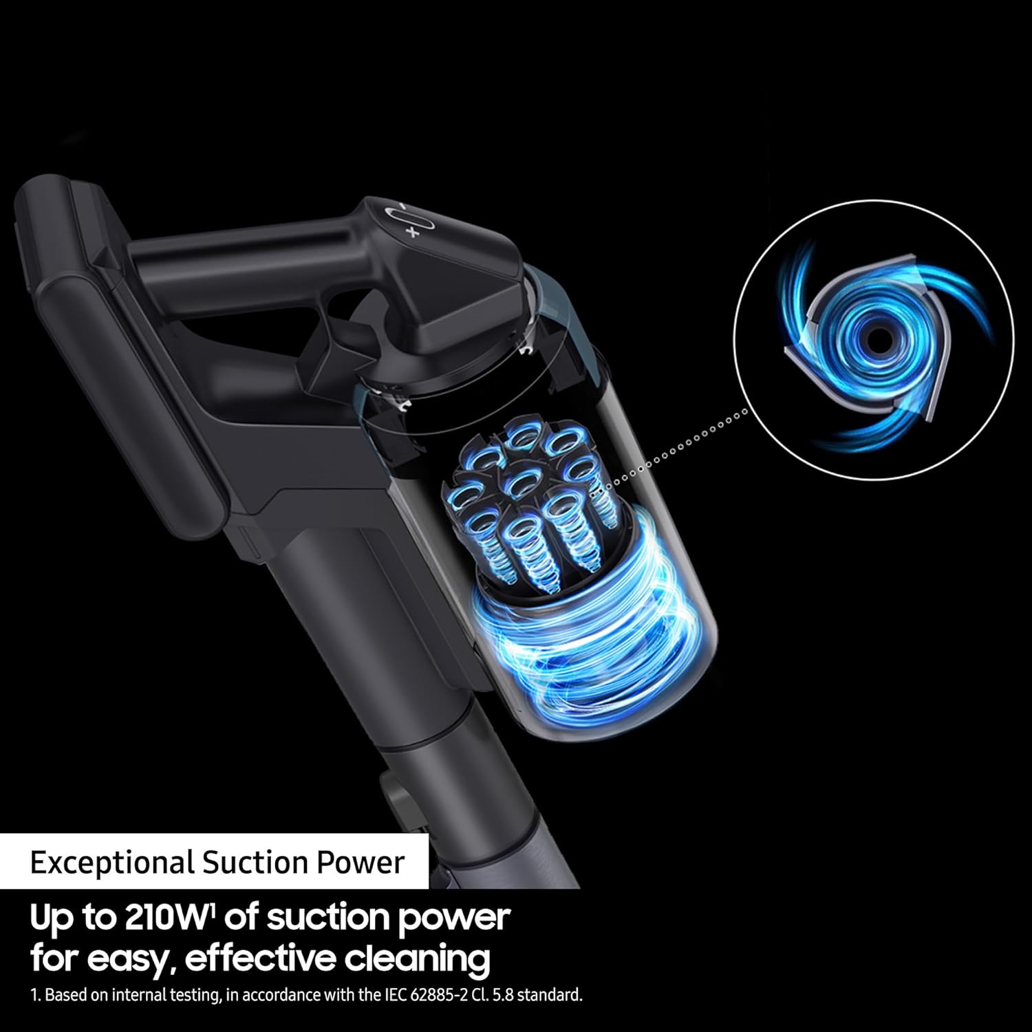 Thumbnail 5 de Samsung Jet 95 Pro 210W Cordless Stick Vacuum Cleaner (VS20C9547TB/EU) with Pet Tool+ & spray spinning sweeper