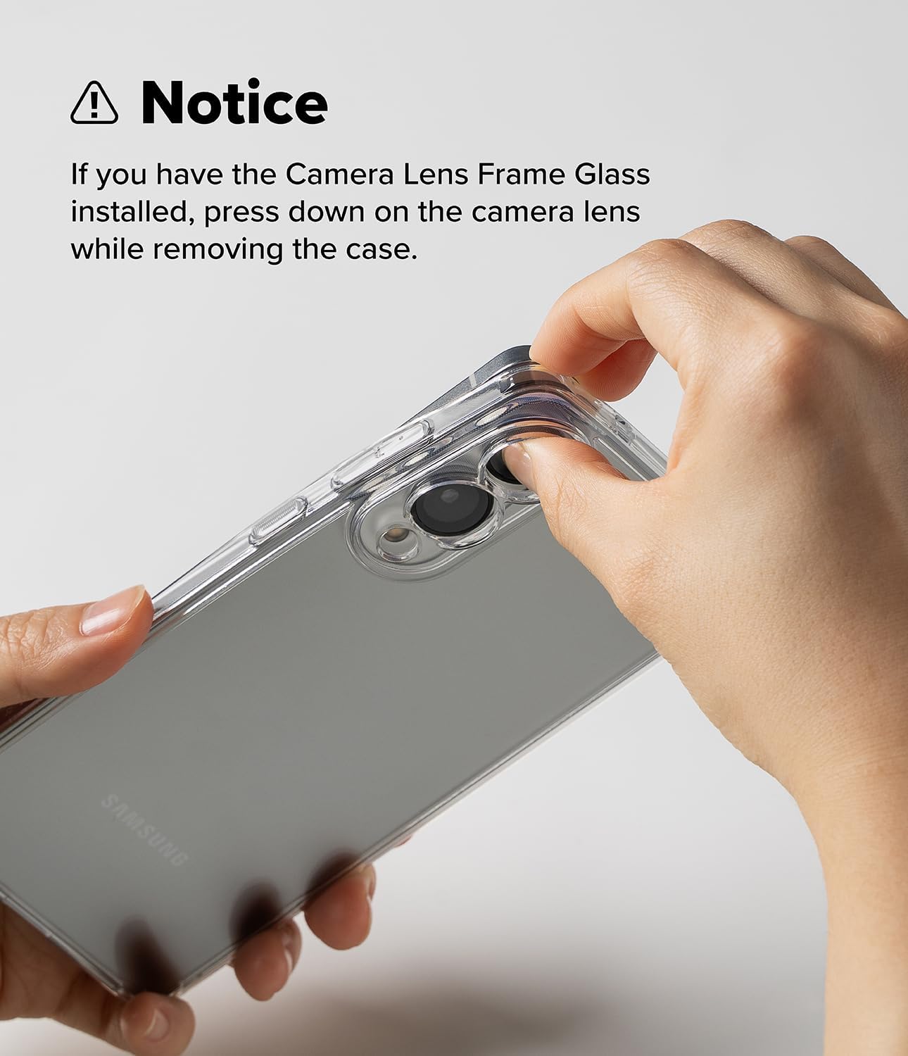 Thumbnail 6 de Ringke Fusion [Anti-Fingerprint] for Samsung Galaxy S25 Edge: Matte Clear, Shockproof TPU Bumper
