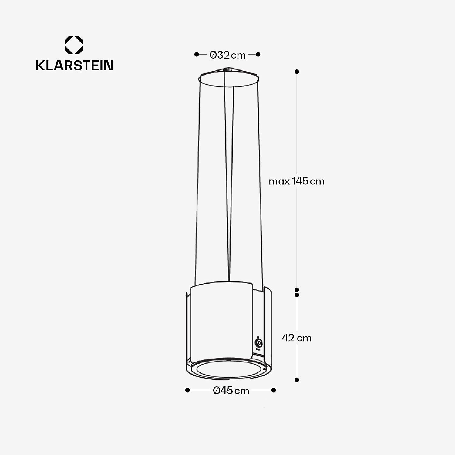 Thumbnail 6 de Klarstein Skyfall Smart 1003539 frihängande köksfläkt, guldfärgad, 402 m³/h