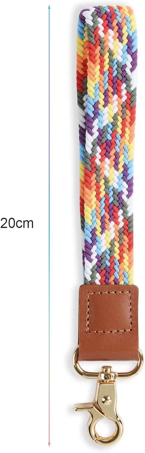 Detalle 2 de Vicloon Short Wristlet Keychain with Genuine Leather Wrist Strap