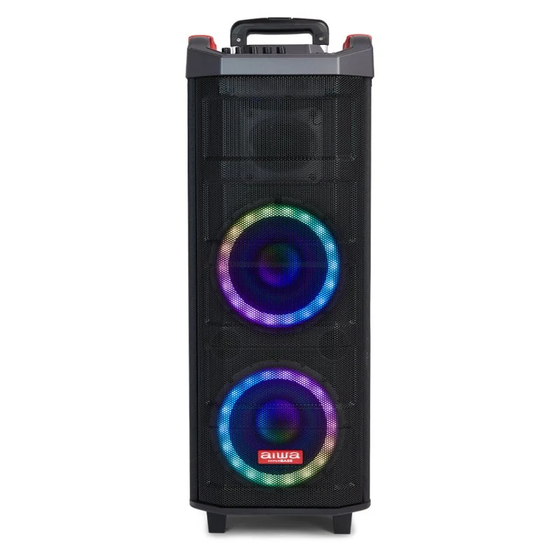 Detalle de Aiwa KBTUS-608: Altavoz portátil Bluetooth para fiestas con karaoke y 600 W