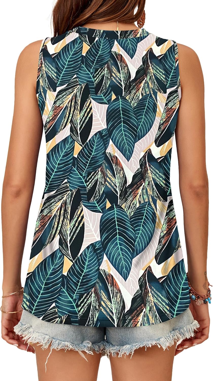 Thumbnail 4 de WNEEDU Damen Tank Top Ärmellos Rundhals Basic – Locker Fallend, Sommer Must‑Have
