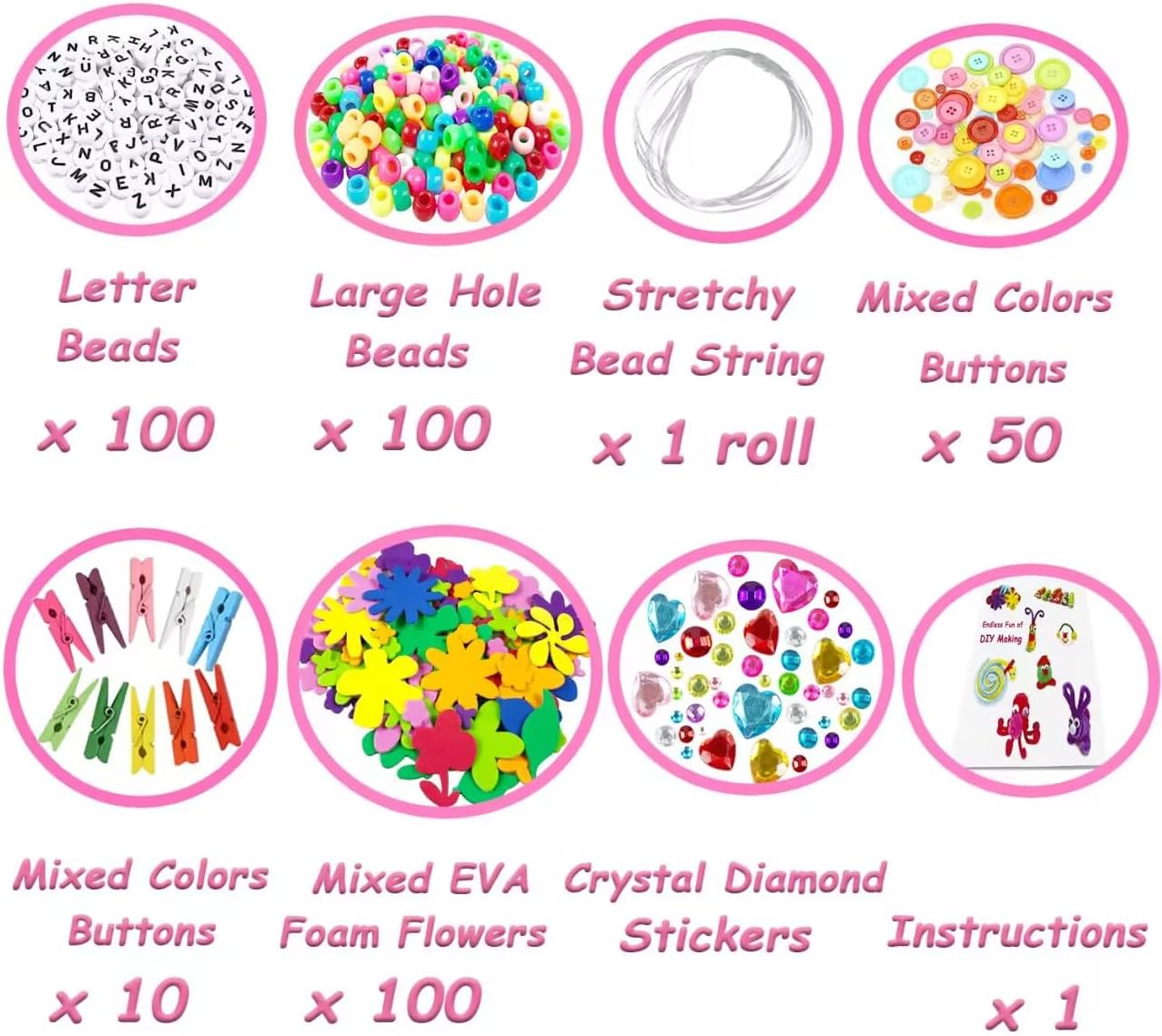 Thumbnail 3 de VLUINANI 3000Pcs Kids Craft Kit with 3-Tier Box for Ages 4–9