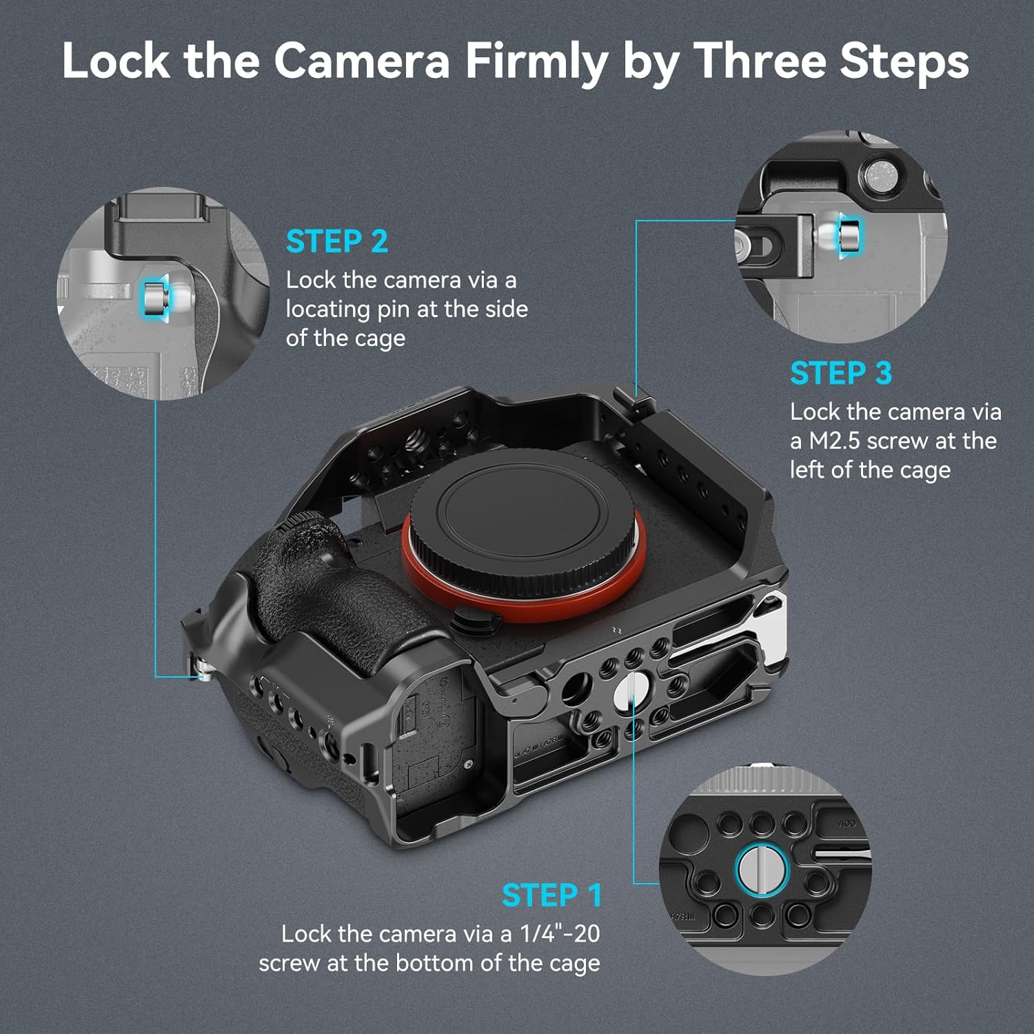 Detalle de SmallRig A7 III / A7R III Camera Cage Kit for Sony Alpha 7 III / Alpha 7R III