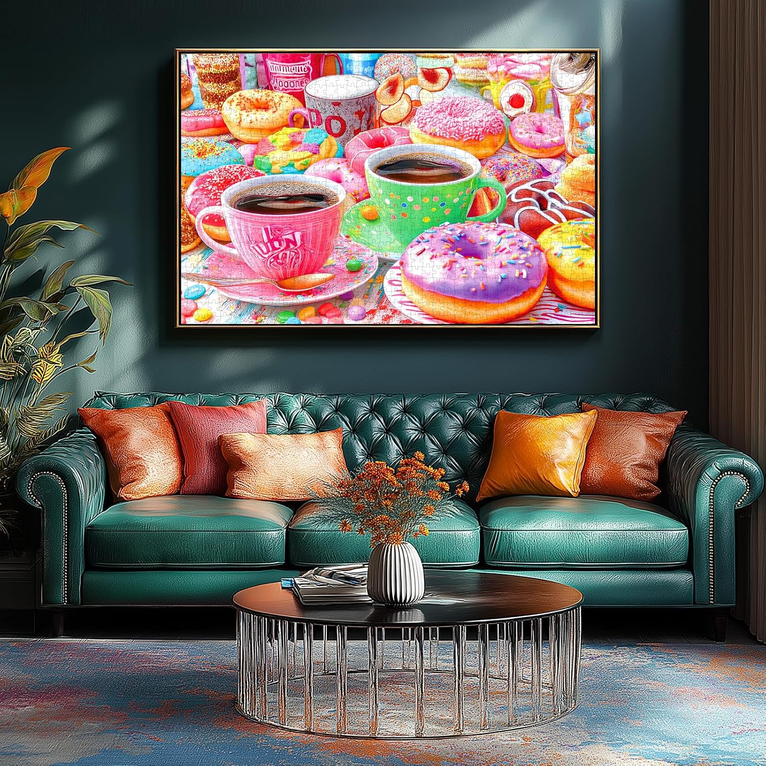 Detalle de 500 Pieces Coffee & Donuts Jigsaw Puzzle for Adults (23"x15")