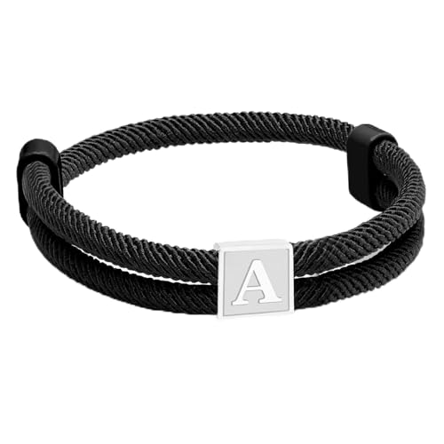 Detalle de Esmoly pulsera letra A-Z con acero 316-L