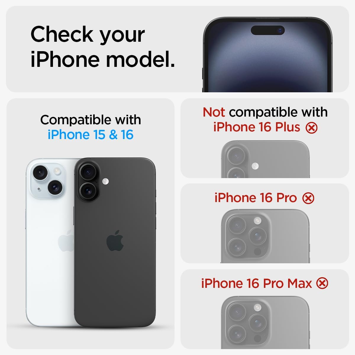 Thumbnail 1 de Verre trempé Spigen Glas.tR EZ Fit pour iPhone 16 et iPhone 15 (2 pièces) – pose facile, dureté 9H