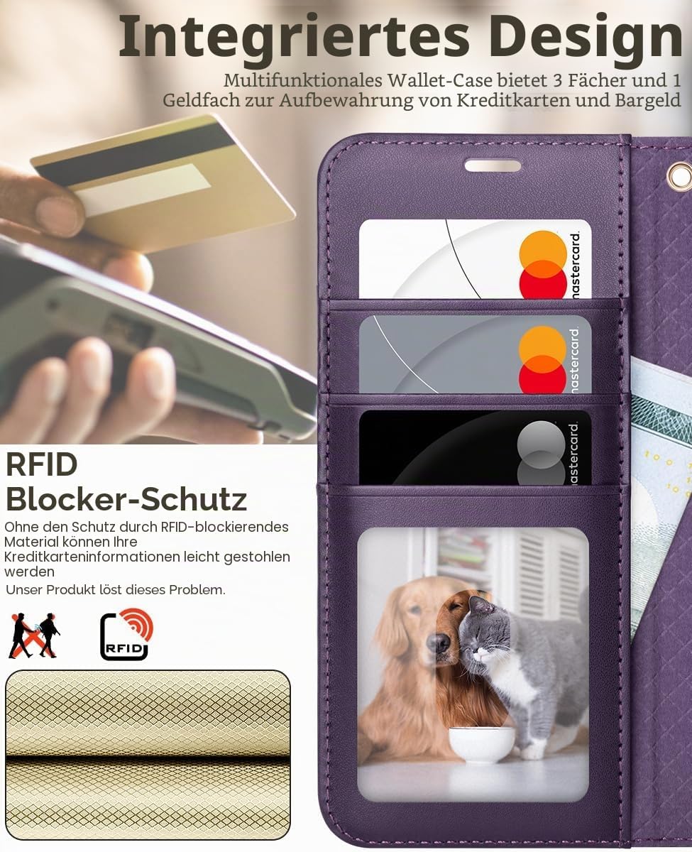 Thumbnail 3 de OCASE 2in1 Magnetische Hülle fürs Samsung Galaxy S25 – Klapphülle mit Kartenfach, RFID-Schutz und Wireless Charging