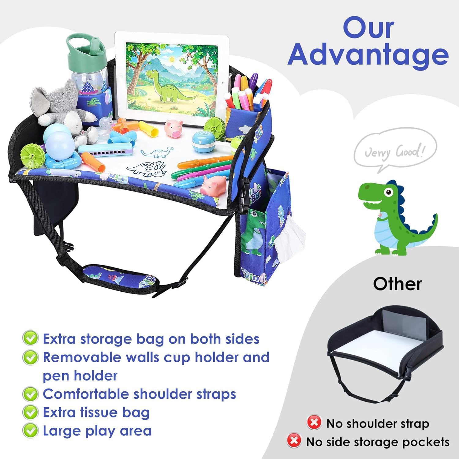 Thumbnail 4 de WENRENER Kids Travel Tray for Car Seats