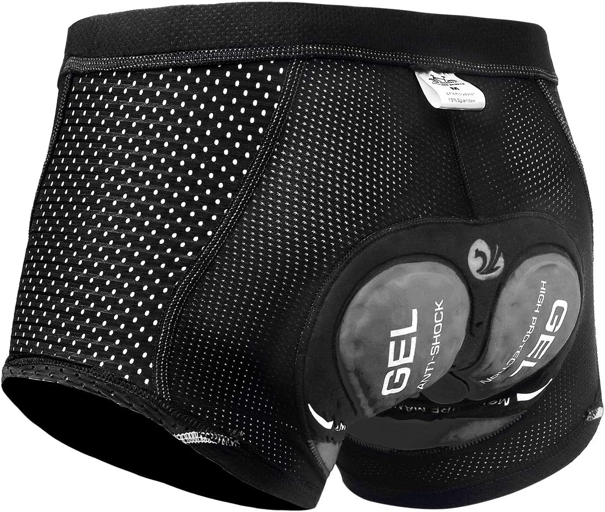 X-TIGER Boxer imbottiti da ciclismo da uomo 5D in gel, traspiranti