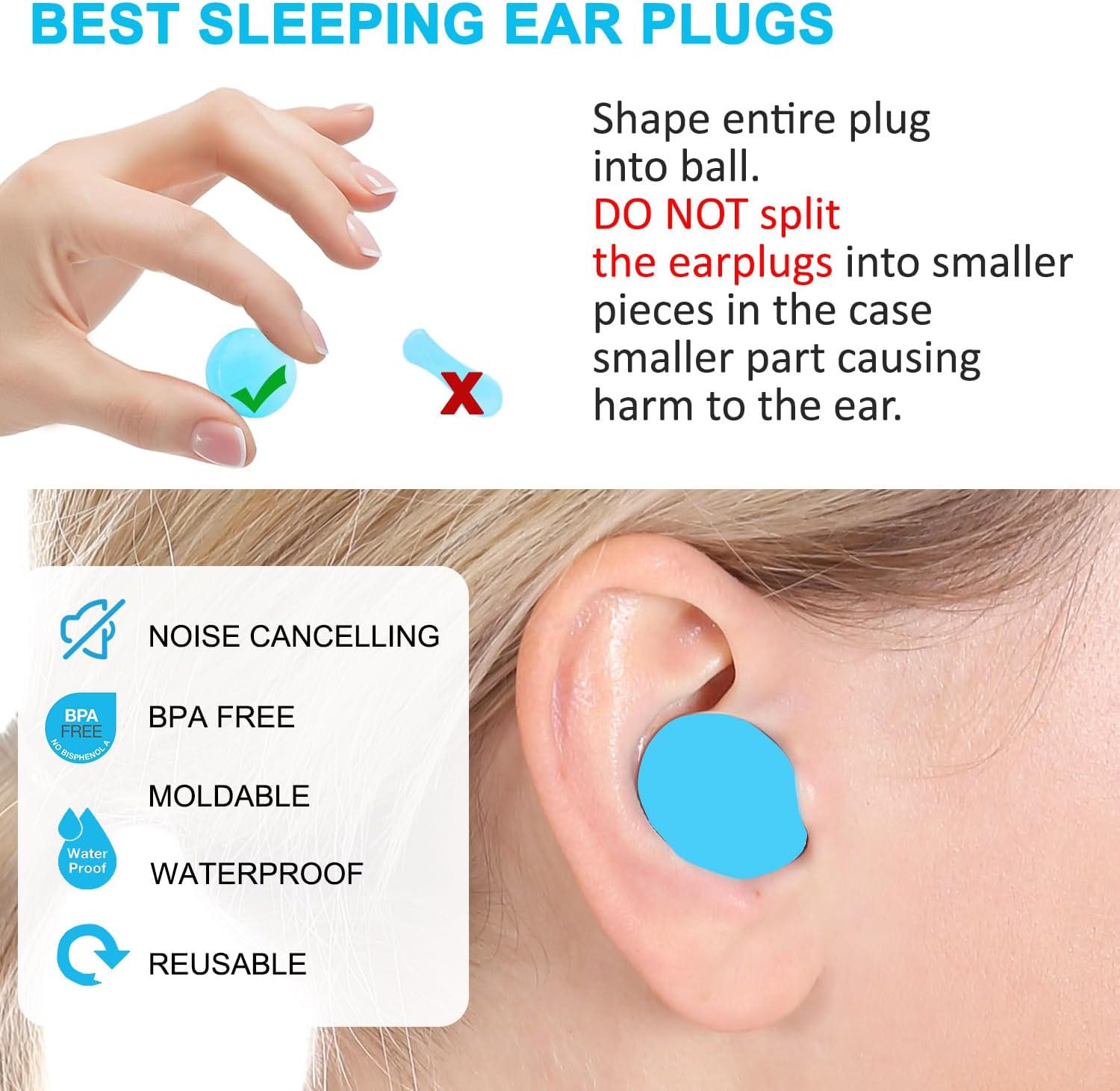 Thumbnail 4 de Ear Plugs for Sleeping 16 Count