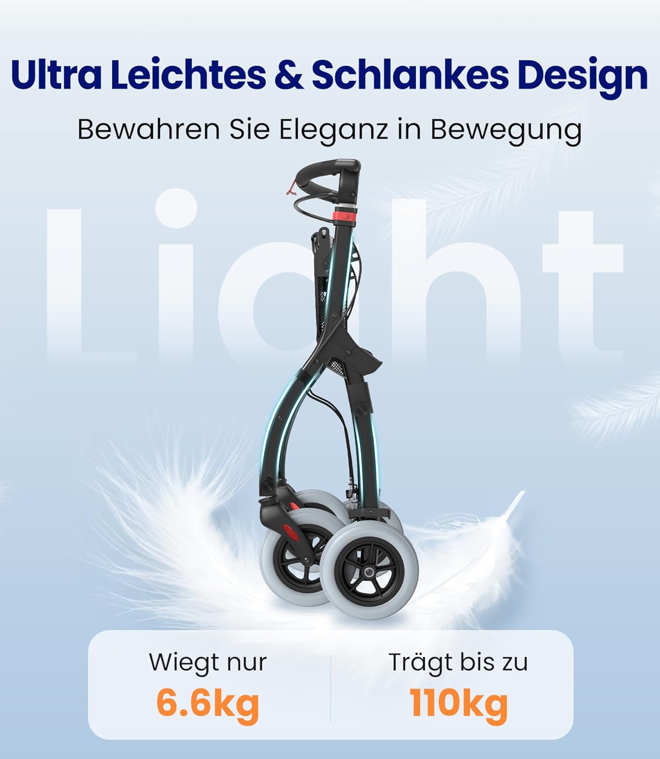 Thumbnail 3 de VOCIC Z32 Rollator schmal für Wohnung