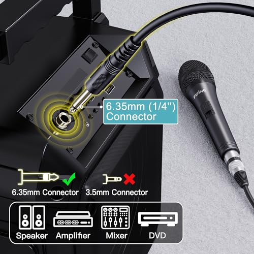 Thumbnail 1 de FIFINE K6 Karaoke Dynamic Microphone — Wired 1/4" (6.35mm) vocal mic for live singing
