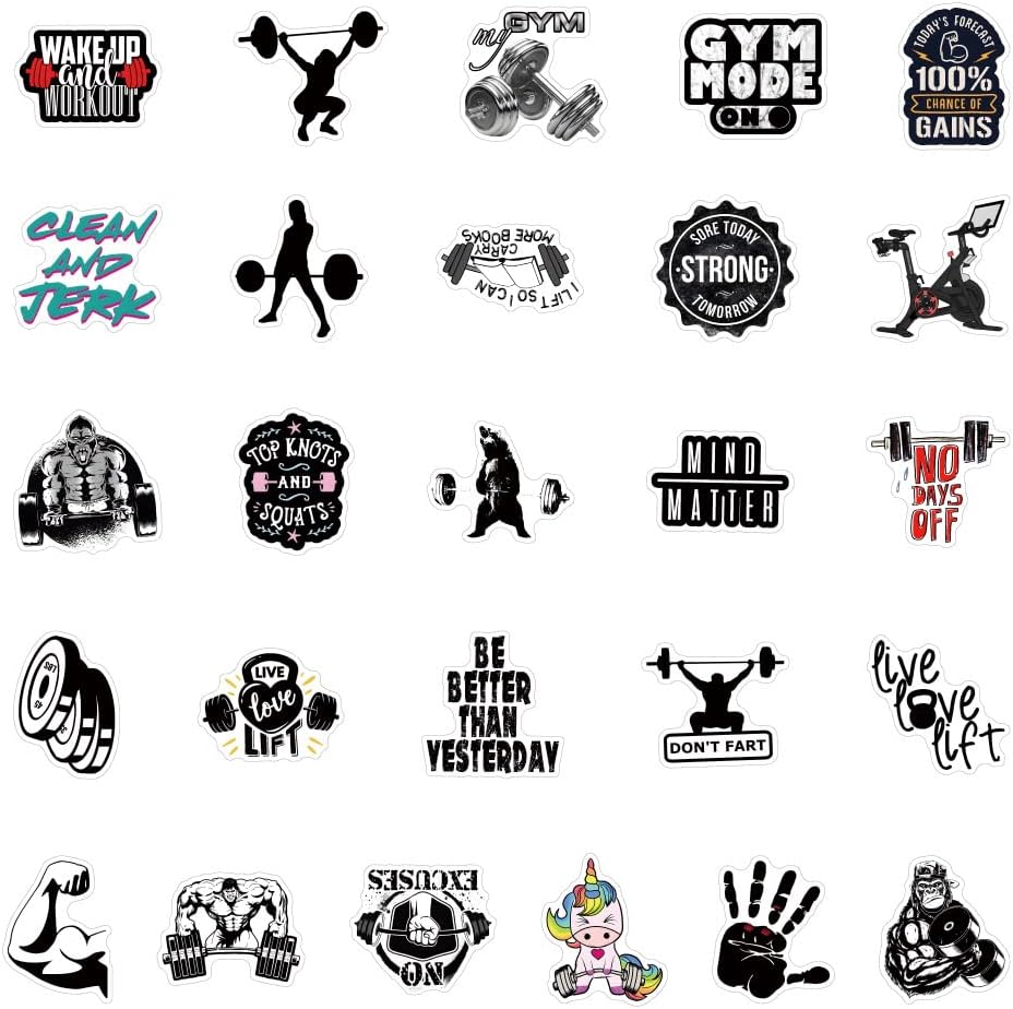 Detalle de Gym stickers, 50-piece set
