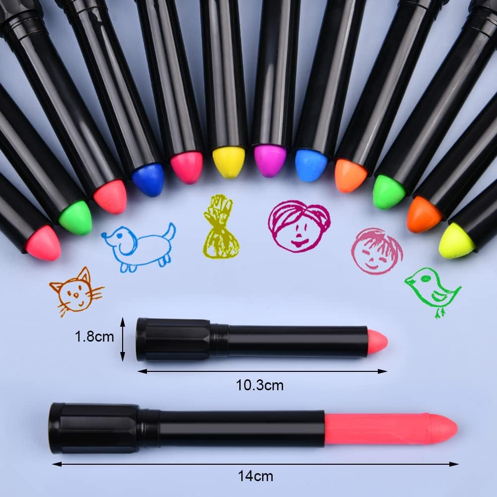 Detalle 2 de AOOWU matite neon trucco viso 12 colori