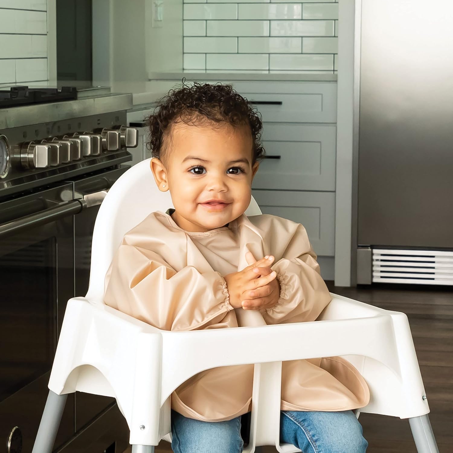 Detalle de Tiny Twinkle Long-Sleeve Bib, 2–4Y