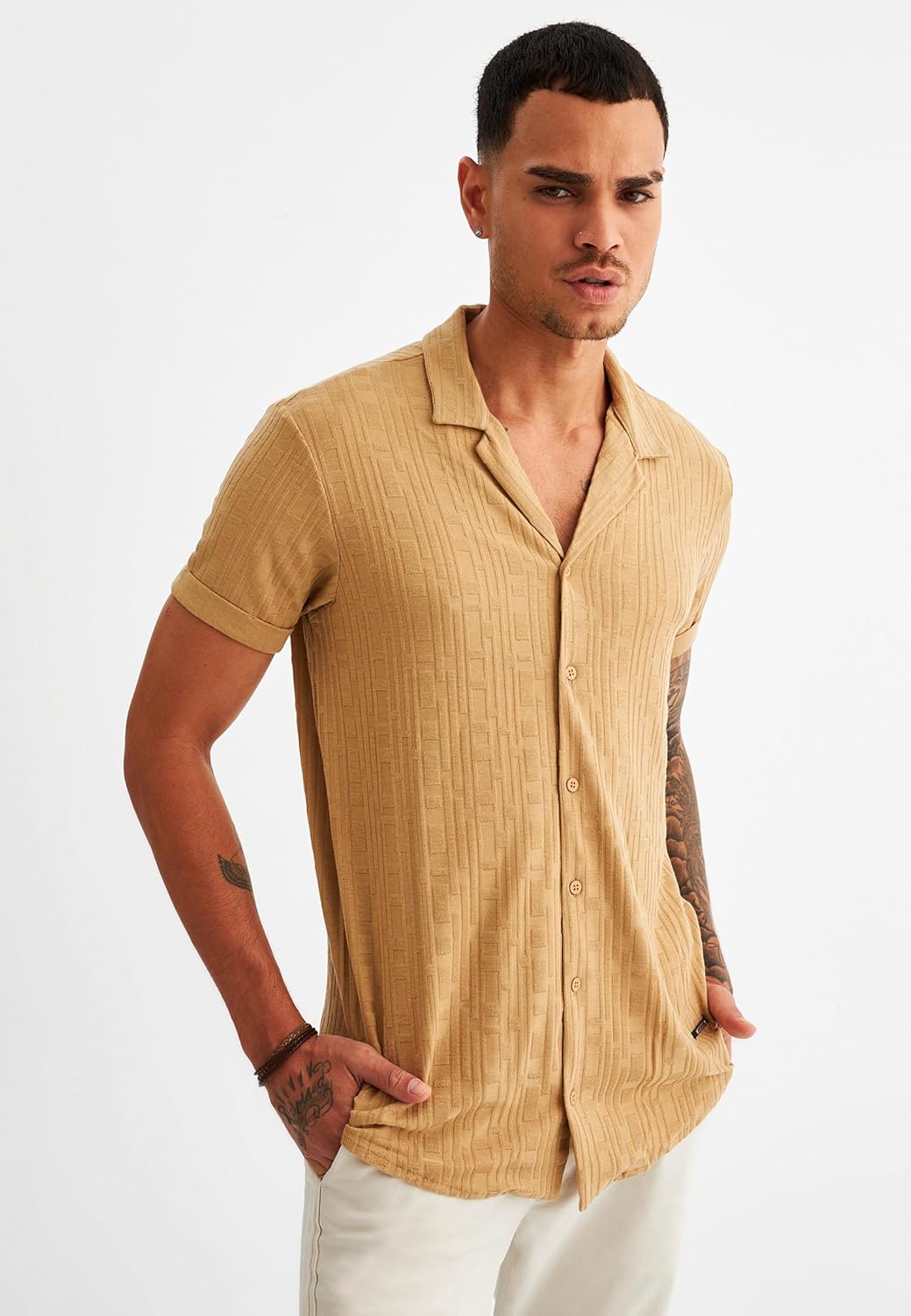 Thumbnail 6 de Leif Nelson LN55675 - T-shirt d'été à manches courtes pour hommes