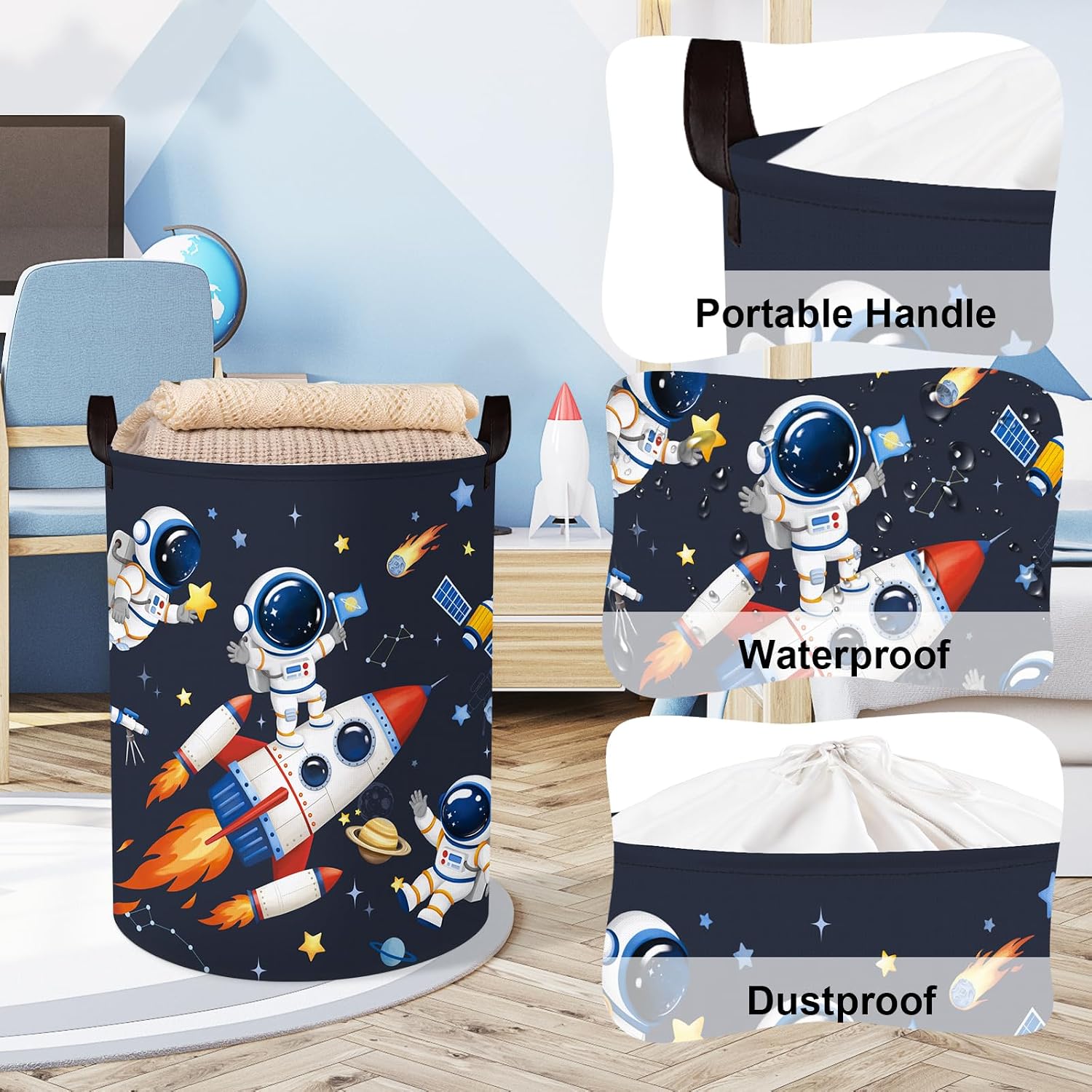 Thumbnail 3 de Clastyle Space Laundry Hamper Cosmic Book Storage Basket