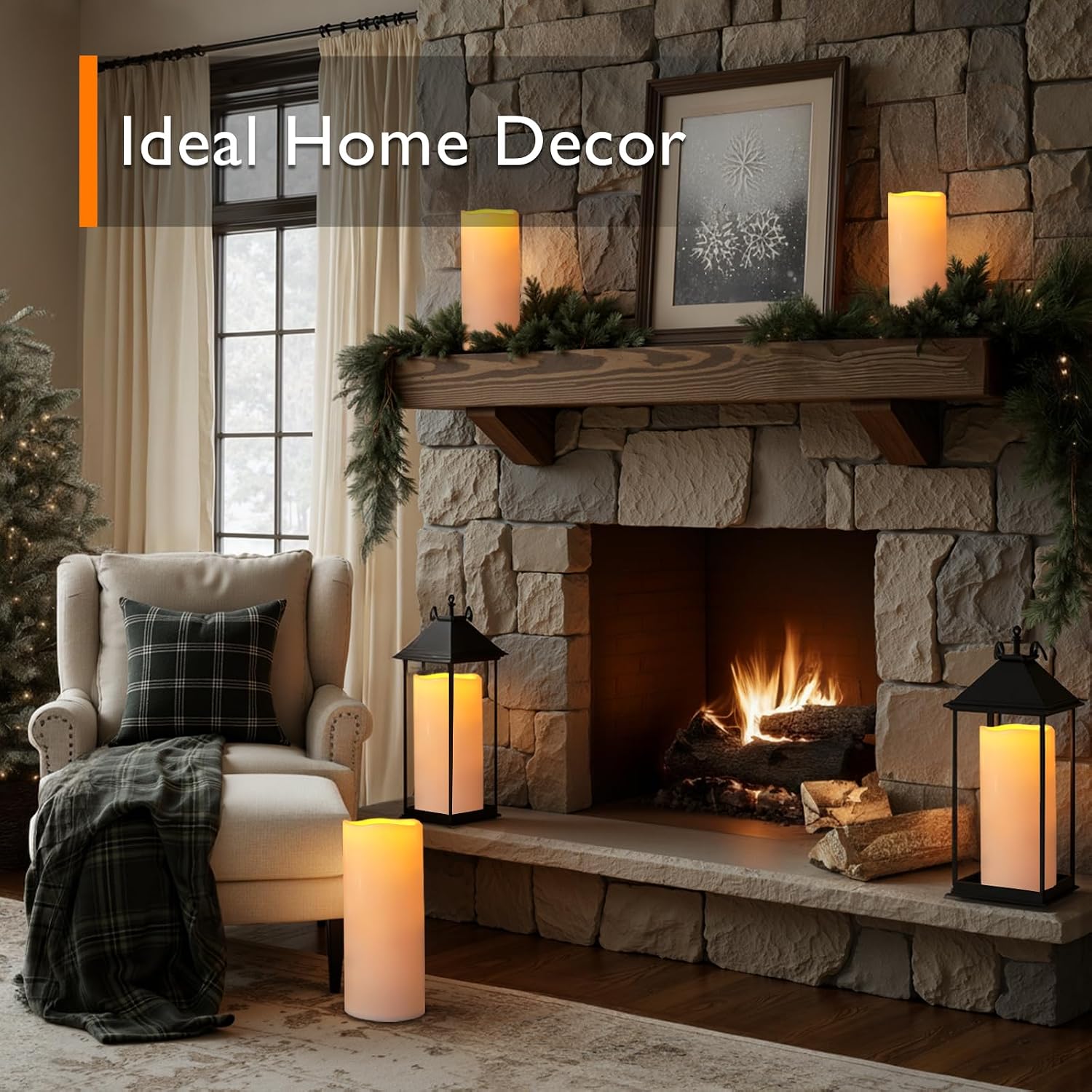 Thumbnail 6 de Homemory HPILLAR Outdoor Flameless Candles, 12-Inch LED Pillars with Remote