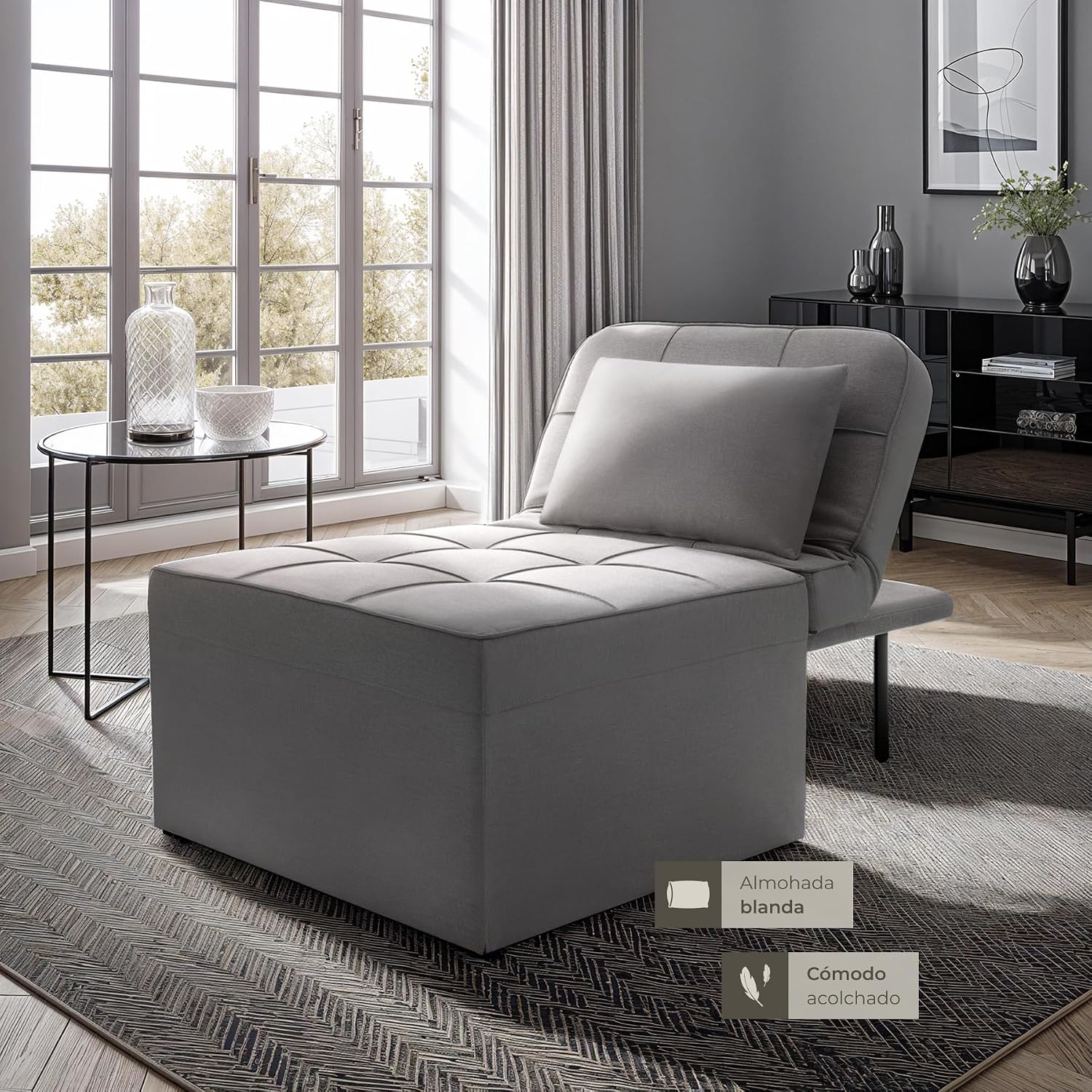 Detalle 2 de tectake 4 en 1 Sillón cama plegable 150 kg