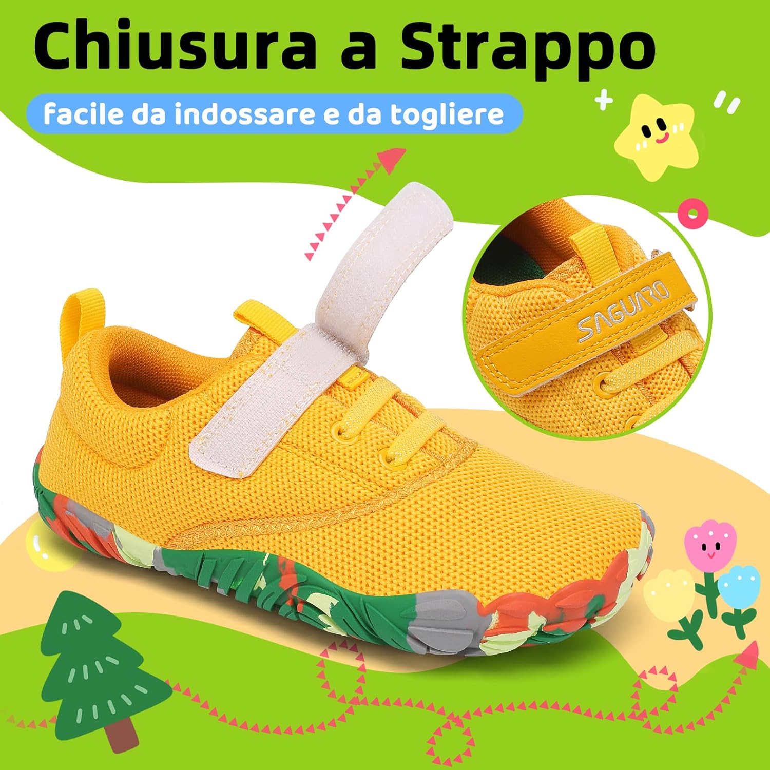 Thumbnail 3 de SAGUARO Bambini Scarpe Barfoot Morbido e Leggere: barefoot design per i piccoli esploratori (taglie 24-36)