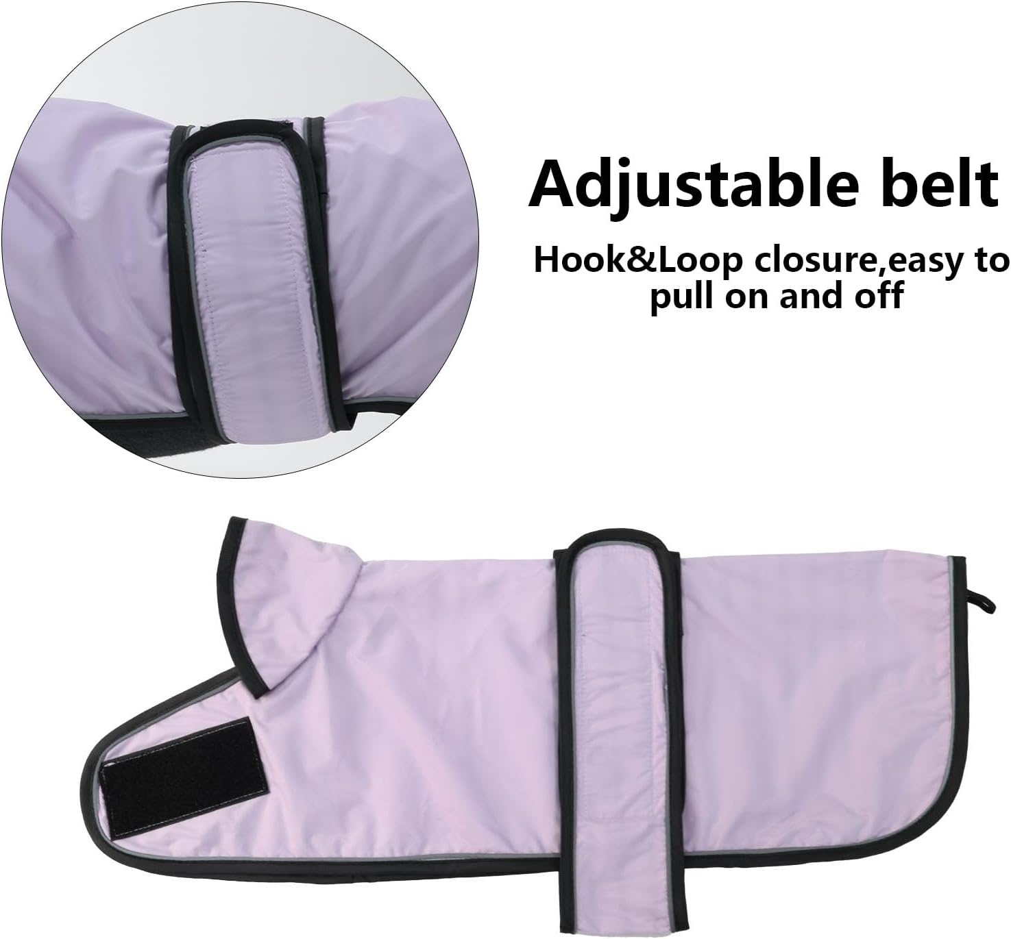 Thumbnail 4 de Morezi dachshund raincoat for long-back breeds (reflective stripe, waterproof) – Purple XS