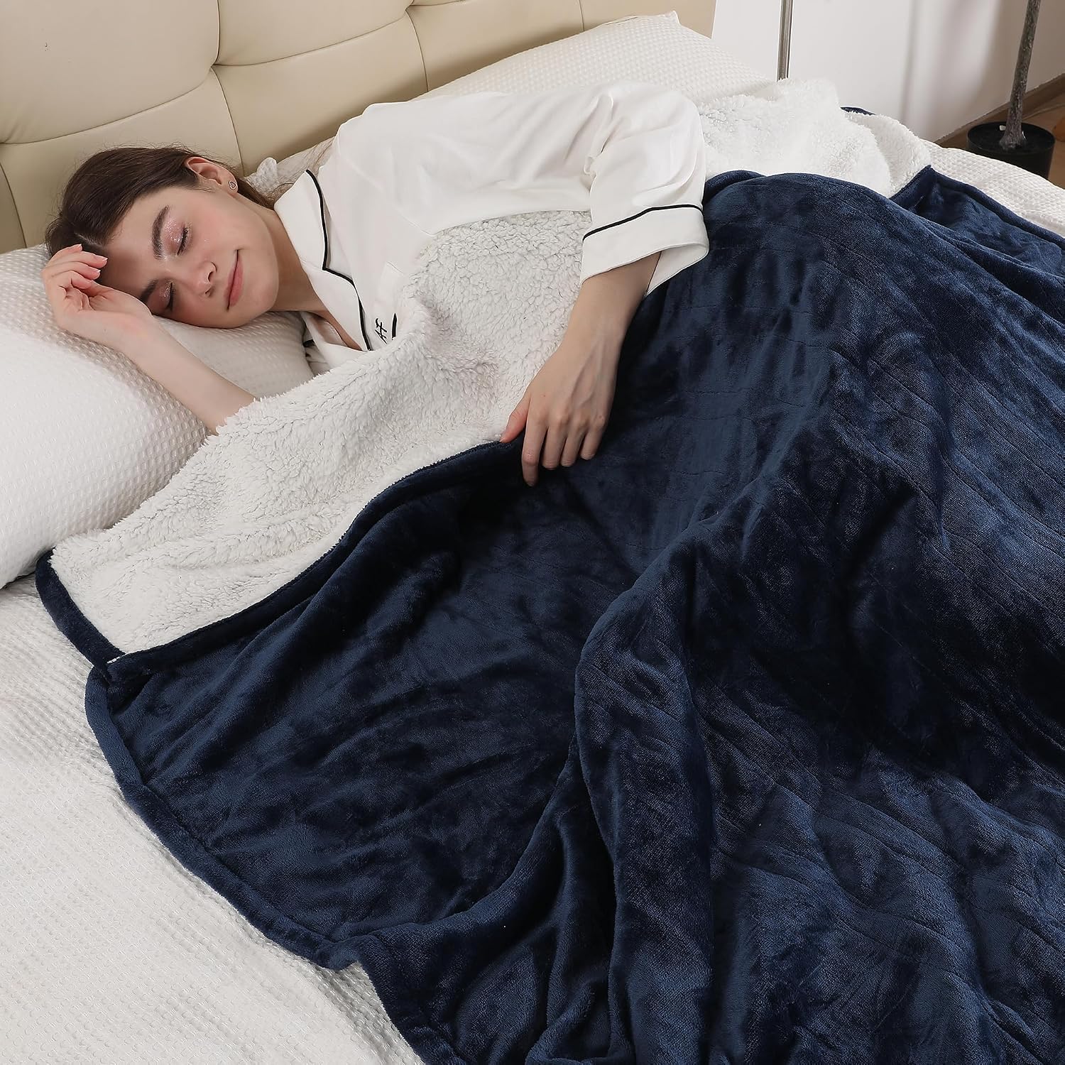 Thumbnail 6 de ESTINGO Heated Blanket Throw with 5 Heating Levels and Auto Off 50x60 Navy