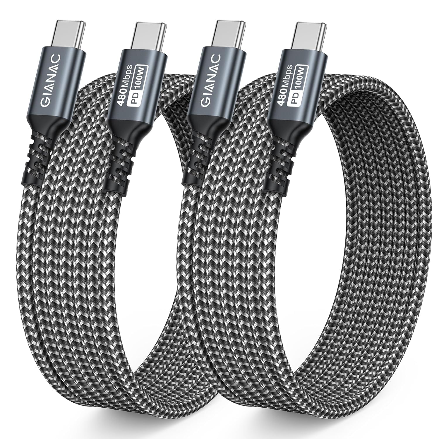 Detalle de Cable USB C a USB C 100W 2M 2 unidades
