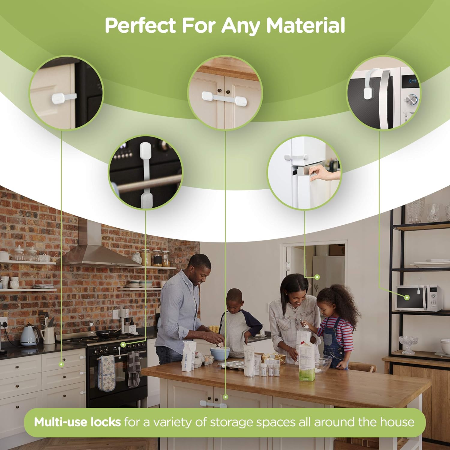 Thumbnail 5 de Skyla Homes Baby Proofing: 16-Pack of Safe, Easy-to-Install Cabinet Locks with 3M Adhesive