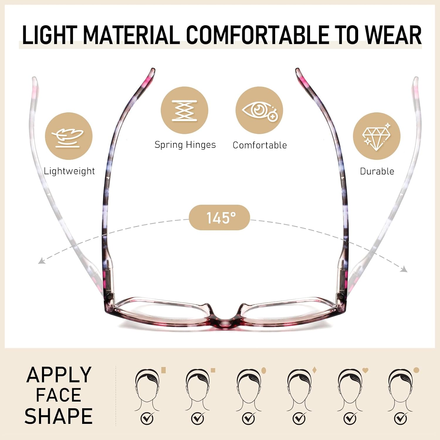 Detalle de SIGVAN Ladies Reading Glasses Blue Light Blocking ๐