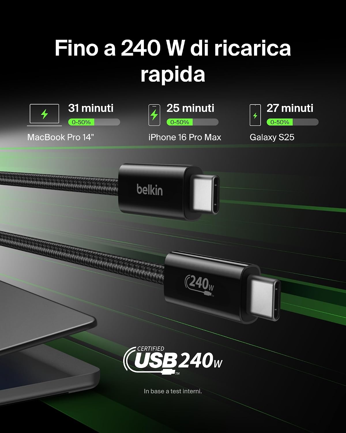 Detalle 2 de Belkin BoostCharge 240 W 1,5 m