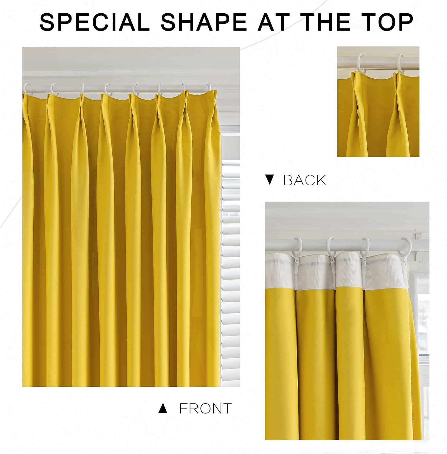 Detalle 2 de MUMFAS Pinch Pleat Curtain 52" x 63