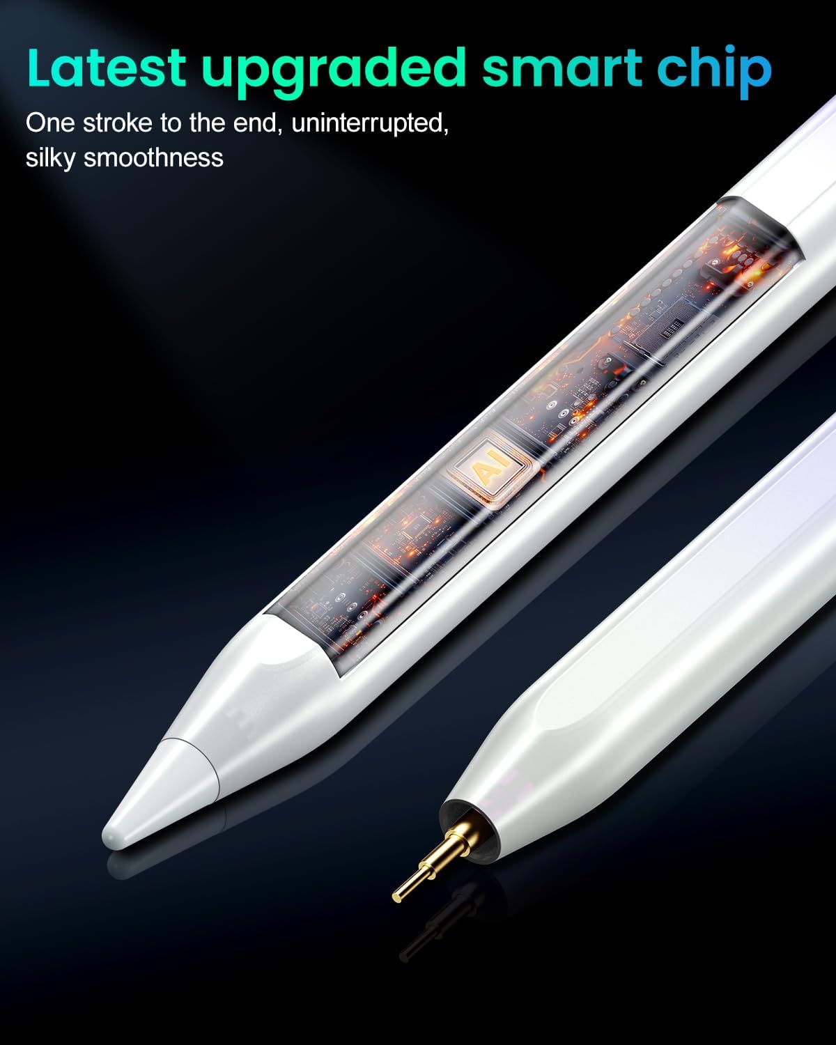 Detalle 2 de Variglas Pencil for iPad (2018–2025) – 15-minute fast charging, tilt sensitivity & palm rejection, gradient purple