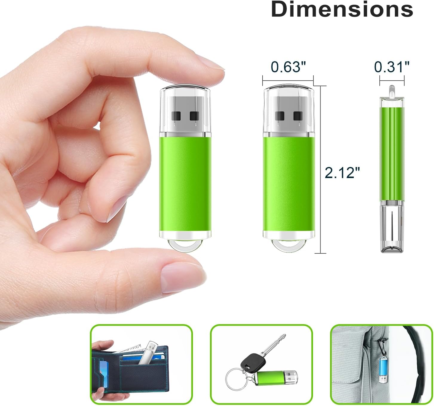 Thumbnail 4 de TOPESEL USB Flash Drive 5 Pack (4GB) USB 2.0 – Mixed Colors