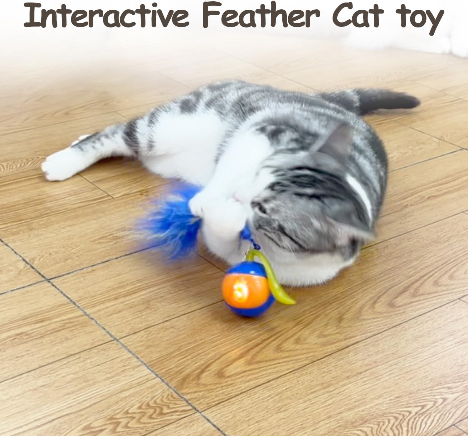 Detalle de Migipaws Interactive Cat Ball Toy Set: Fun Tracker with Automatic Rolling Chase