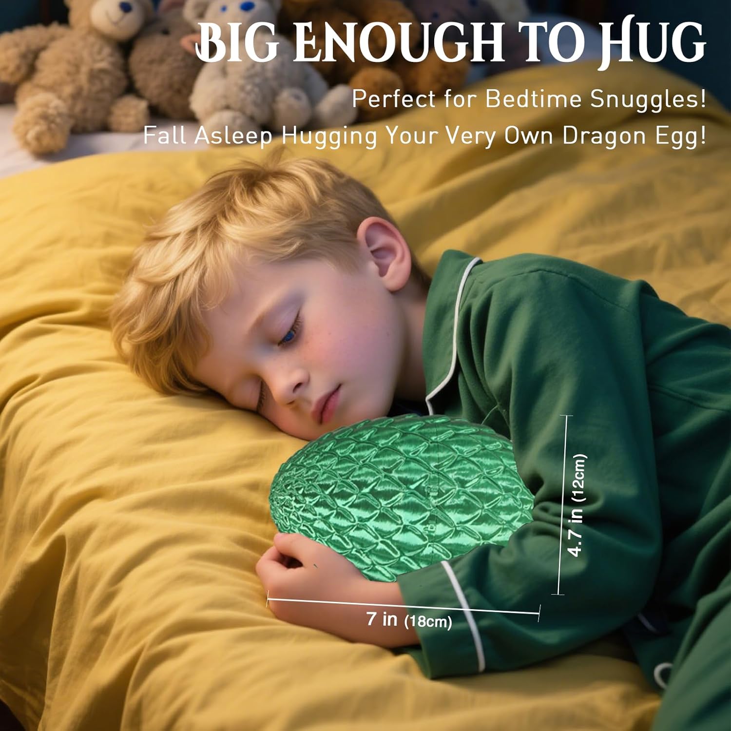 Detalle de Olee Odee Große Dracheneier – 3D-gedruckte Fidget-Spielzeuge, 18 cm Ei & 45 cm Drache