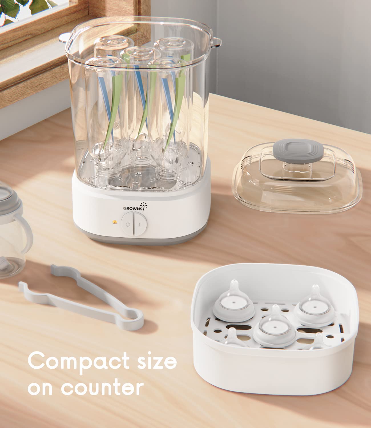 Detalle 2 de Grownsy Baby Bottle Sterilizer 8-Minute Sterilization